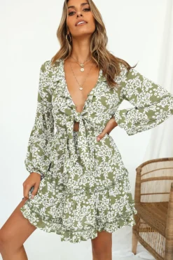 Spring Break Dresses|Casual Dresses>Hello Molly Eclipse Dress Olive