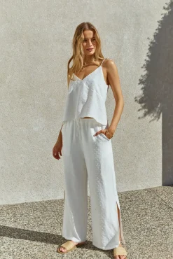 Two-Piece Pants Set>Hello Molly Elara Set White