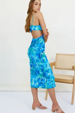 Spring Break Dresses|Summer Dresses>Hello Molly Elation Midi Dress Blue