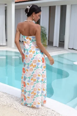 Vacation Dresses|Spring Break Dresses>Hello Molly Elior Strapless Maxi Dress Print