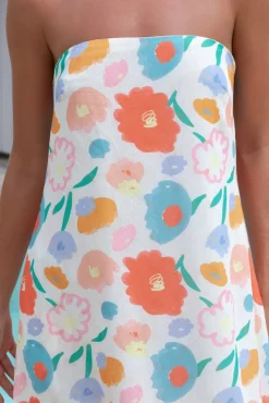 Vacation Dresses|Spring Break Dresses>Hello Molly Elior Strapless Maxi Dress Print