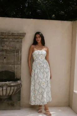 Vacation Dresses|Brunch Dresses>Hello Molly Ellie Elights Maxi Dress Green