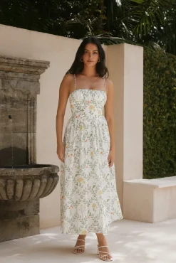 Vacation Dresses|Brunch Dresses>Hello Molly Ellie Elights Maxi Dress Green