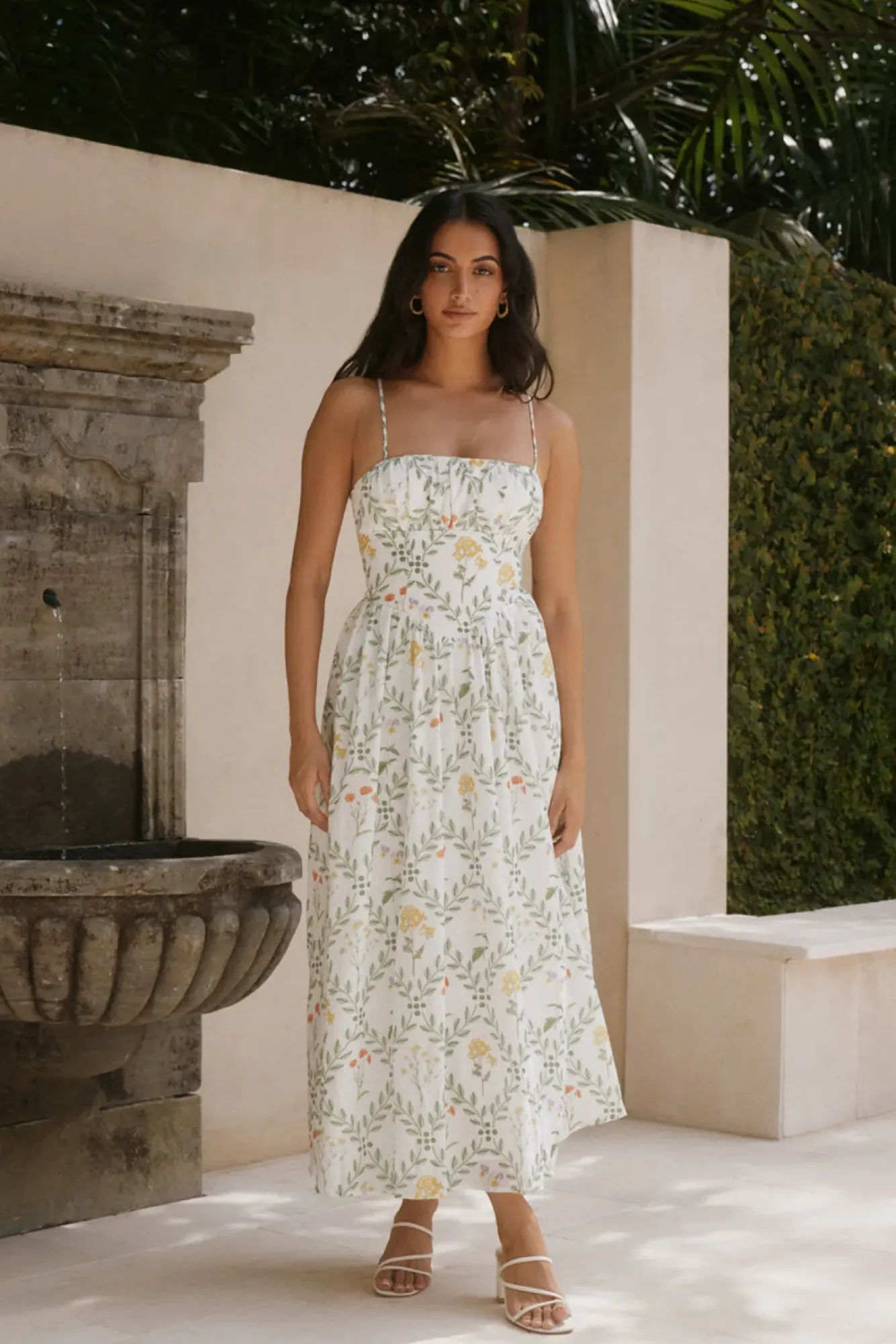 Vacation Dresses|Brunch Dresses>Hello Molly Ellie Elights Maxi Dress Green