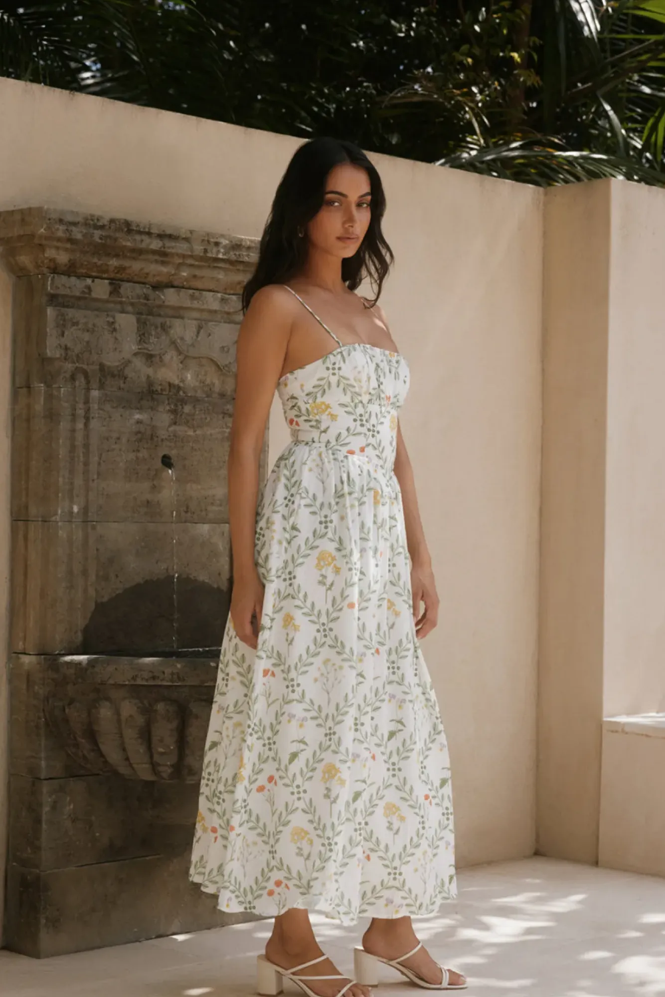 Vacation Dresses|Brunch Dresses>Hello Molly Ellie Elights Maxi Dress Green
