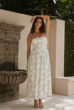 Vacation Dresses|Brunch Dresses>Hello Molly Ellie Elights Maxi Dress Green