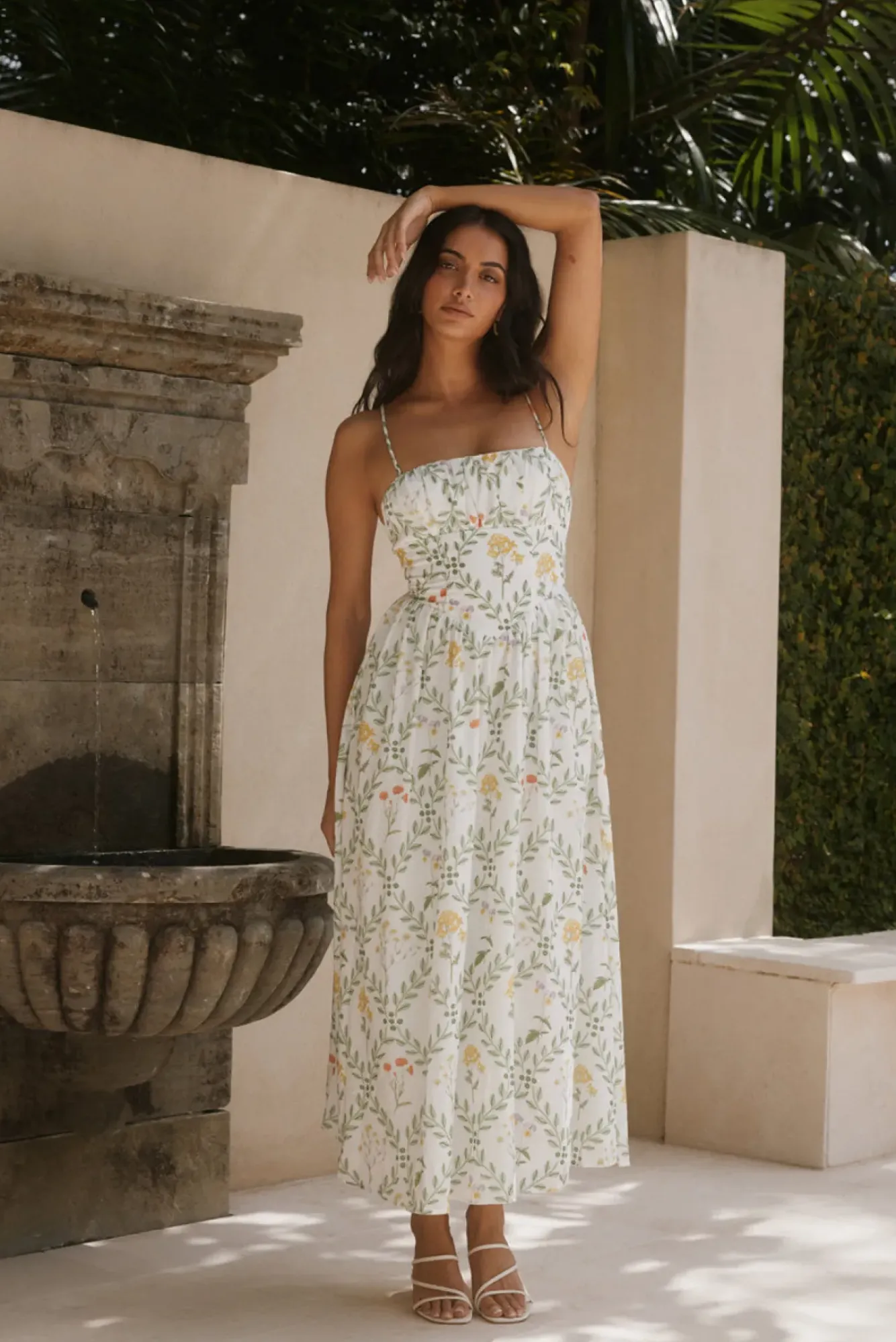 Vacation Dresses|Brunch Dresses>Hello Molly Ellie Elights Maxi Dress Green