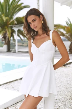 Vacation Dresses|Date Night Dresses>Hello Molly Elodie Mini Dress White