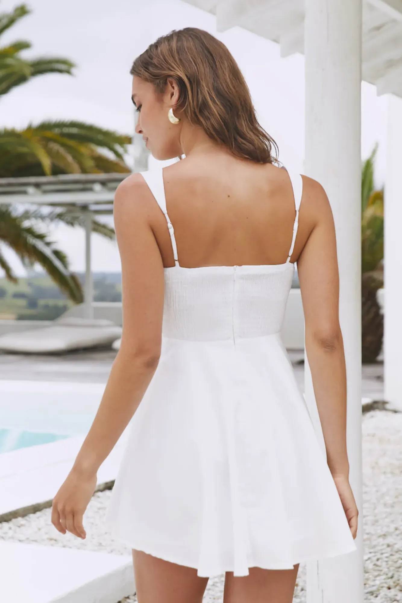 Vacation Dresses|Date Night Dresses>Hello Molly Elodie Mini Dress White