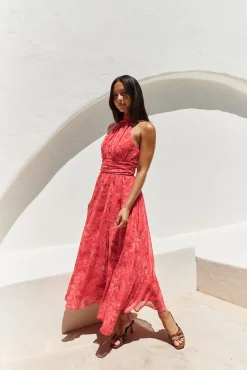 Maxi Dresses>Hello Molly Elysian Sunset Maxi Dress Pink