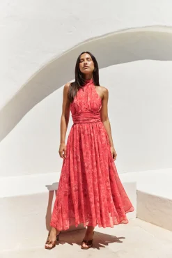 Maxi Dresses>Hello Molly Elysian Sunset Maxi Dress Pink