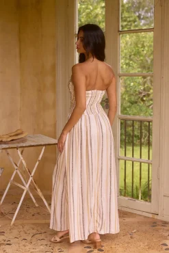 Maxi Dresses>Hello Molly Ember and Ashes Strapless Maxi Brown