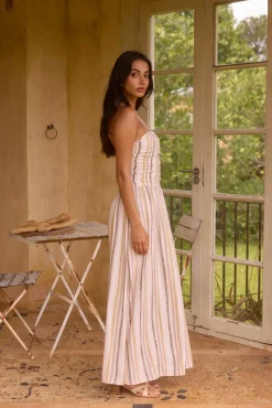 Maxi Dresses>Hello Molly Ember and Ashes Strapless Maxi Brown