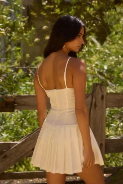 Vacation Dresses|Brunch Dresses>Hello Molly Emily Elizabeth Mini Dress White
