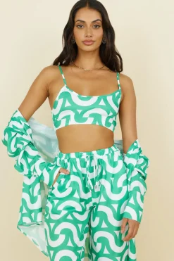 Cropped>Hello Molly Enchanted Days Crop Top Green