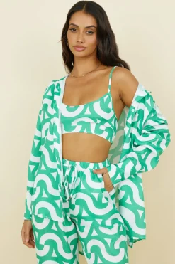 Cropped>Hello Molly Enchanted Days Crop Top Green