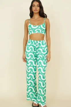 Cropped>Hello Molly Enchanted Days Crop Top Green
