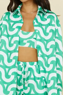 Cropped>Hello Molly Enchanted Days Crop Top Green