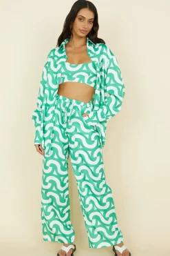 Shirts|Cropped>Hello Molly Enchanted Days Pants Green