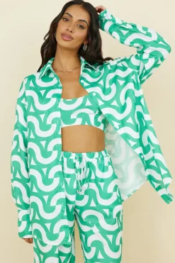 Shirts|Long Sleeve>Hello Molly Enchanted Days Shirt Green