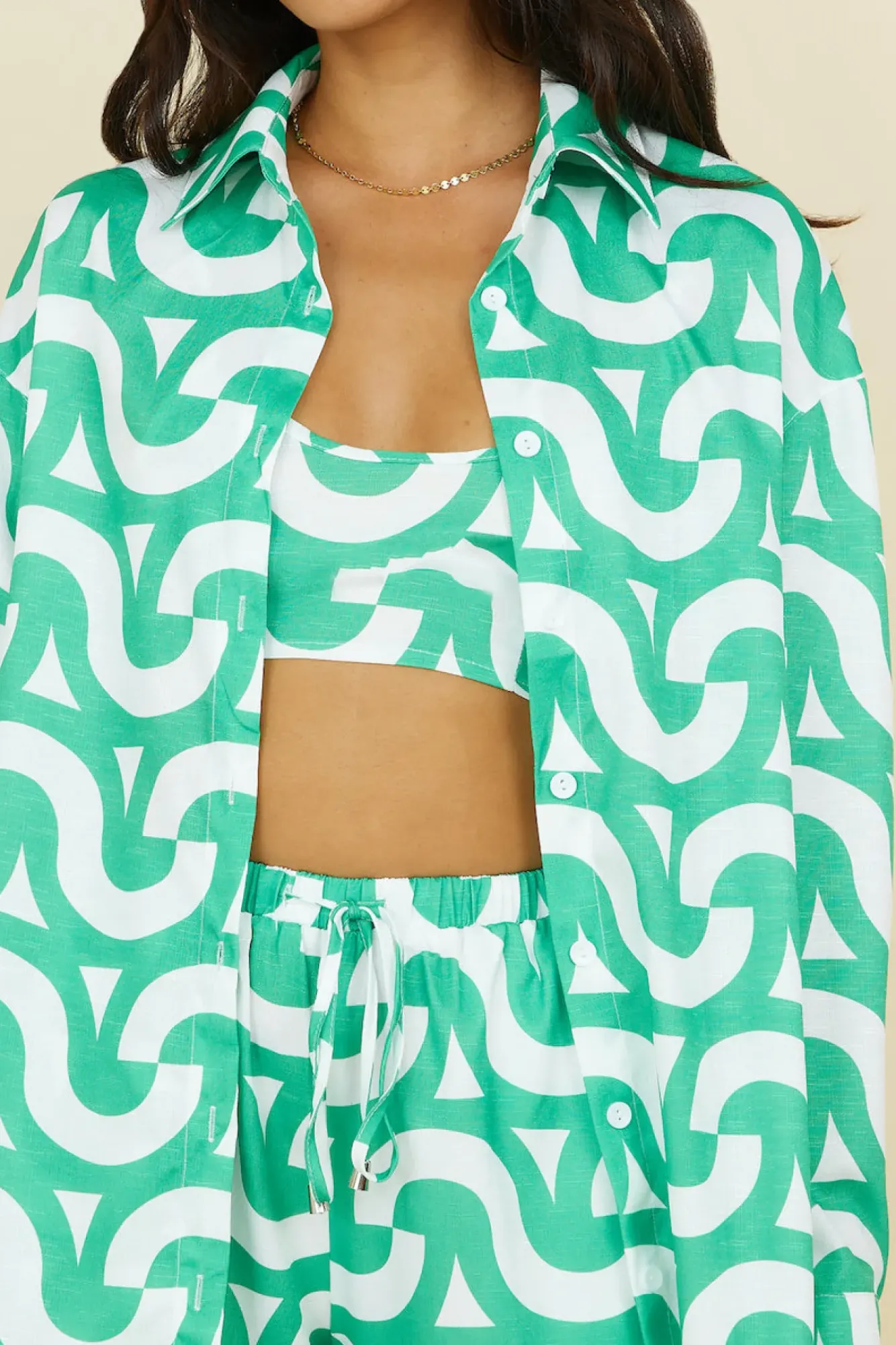 Shirts|Long Sleeve>Hello Molly Enchanted Days Shirt Green