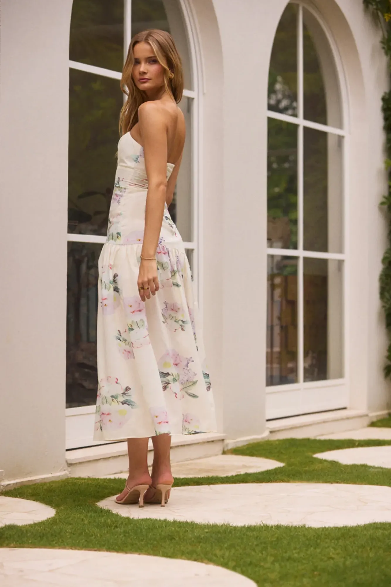 Wedding Guest Dresses|Cocktail Dresses>Hello Molly Enchanted Elegance Strapless Maxi Dress in Butter