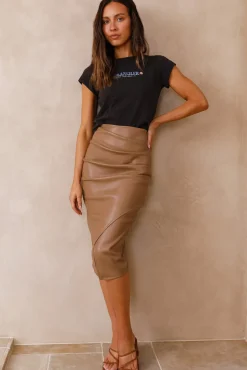 Skirts|Skirt And Top Sets>Hello Molly Enchanted Journey Midi Skirt Brown