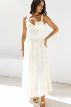 Formal Dresses|Cocktail Dresses>Hello Molly Enchanted Mist Maxi Dress Cream