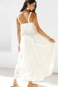Formal Dresses|Cocktail Dresses>Hello Molly Enchanted Mist Maxi Dress Cream