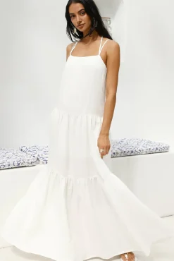 Vacation Dresses|Brunch Dresses>Hello Molly Endless Grace Maxi Dress White
