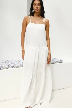 Vacation Dresses|Brunch Dresses>Hello Molly Endless Grace Maxi Dress White