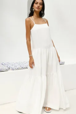 Vacation Dresses|Brunch Dresses>Hello Molly Endless Grace Maxi Dress White