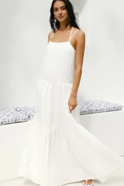 Vacation Dresses|Brunch Dresses>Hello Molly Endless Grace Maxi Dress White