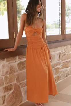Wedding Guest Dresses|Formal Dresses>Hello Molly Endless Travels Maxi Dress Orange