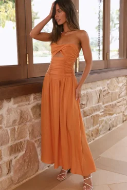 Wedding Guest Dresses|Formal Dresses>Hello Molly Endless Travels Maxi Dress Orange