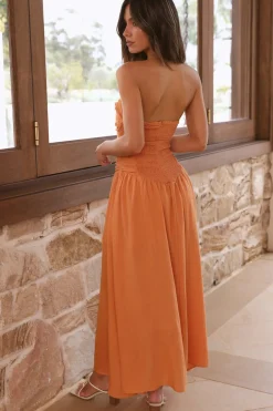 Wedding Guest Dresses|Formal Dresses>Hello Molly Endless Travels Maxi Dress Orange