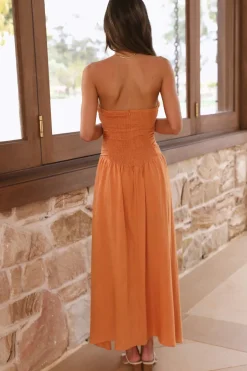 Wedding Guest Dresses|Formal Dresses>Hello Molly Endless Travels Maxi Dress Orange
