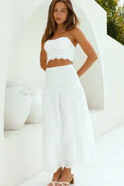 Cropped>Hello Molly Enjoy Daylight Crop Top White