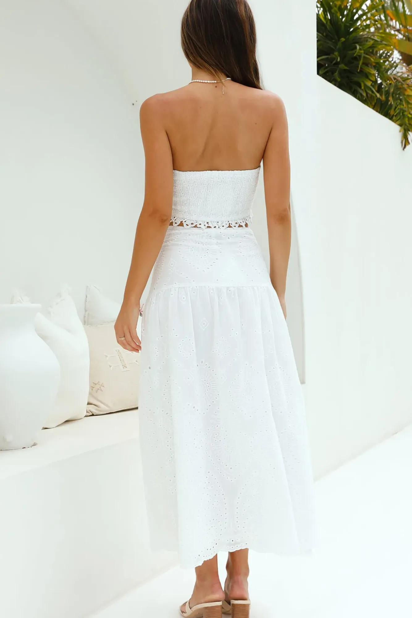 Cropped>Hello Molly Enjoy Daylight Crop Top White