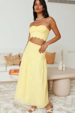 Cropped>Hello Molly Enjoy Daylight Crop Top Yellow