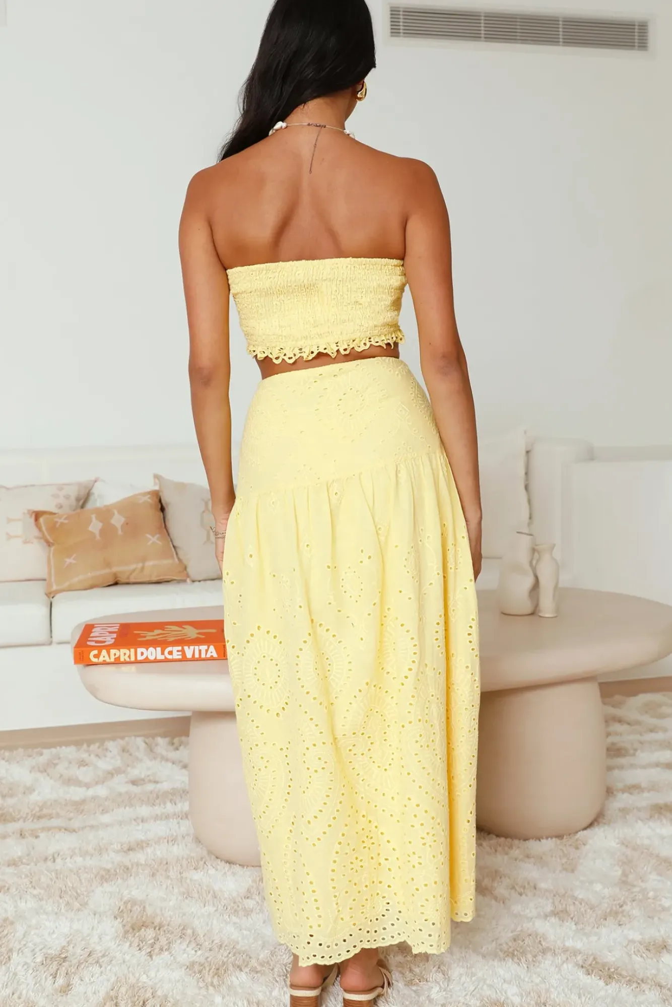 Cropped>Hello Molly Enjoy Daylight Crop Top Yellow
