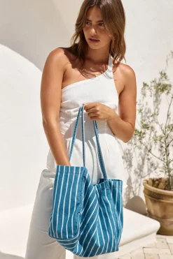Bags>Hello Molly Essentials Packed Tote Bag Blue