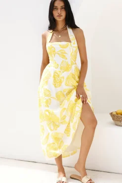 Vacation Dresses|Brunch Dresses>Hello Molly Eternal Spring Maxi Dress Yellow