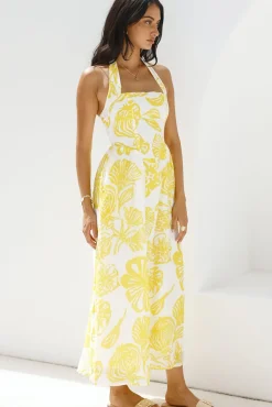 Vacation Dresses|Brunch Dresses>Hello Molly Eternal Spring Maxi Dress Yellow