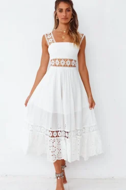 Spring Break Dresses|Bump Friendly>Hello Molly Eugenia Maxi Dress White