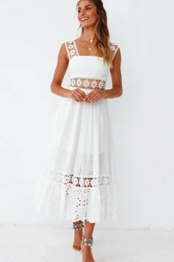 Spring Break Dresses|Bump Friendly>Hello Molly Eugenia Maxi Dress White