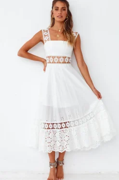 Spring Break Dresses|Bump Friendly>Hello Molly Eugenia Maxi Dress White