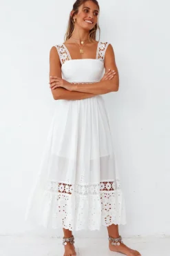 Spring Break Dresses|Bump Friendly>Hello Molly Eugenia Maxi Dress White