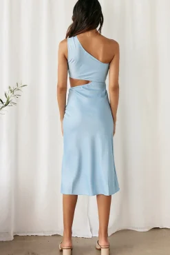 Formal Dresses|Spring Break Dresses>Hello Molly Evening Calling Midi Dress Blue