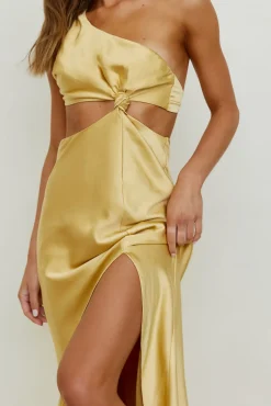 Formal Dresses|Cocktail Dresses>Hello Molly Evening Stars Maxi Dress Yellow